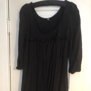 Black cotton empire dress size large